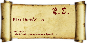 Miu Donáta névjegykártya